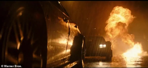 Recognizable clip: The trailer shows a few of the same clips as previous iterations have done including the Batmobile flying through a massive fireball while chasing a Penguin's car