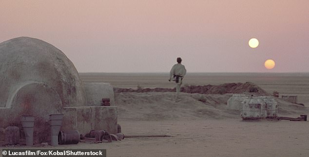 Some exoplanets orbit two stars at once, like Tatooine in the 1977 movie Star Wars (pictured)