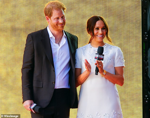 Prince Harry and Meghan Markle at Global Citizen Live: New York on September 25, 2021
