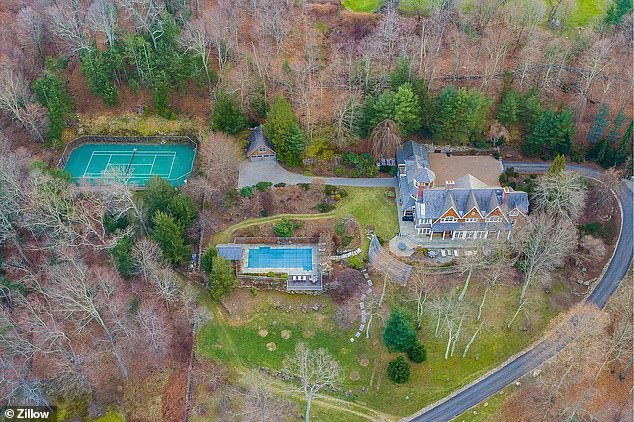 Aerial view of the Westchester property, in an area known as Bedford Corners