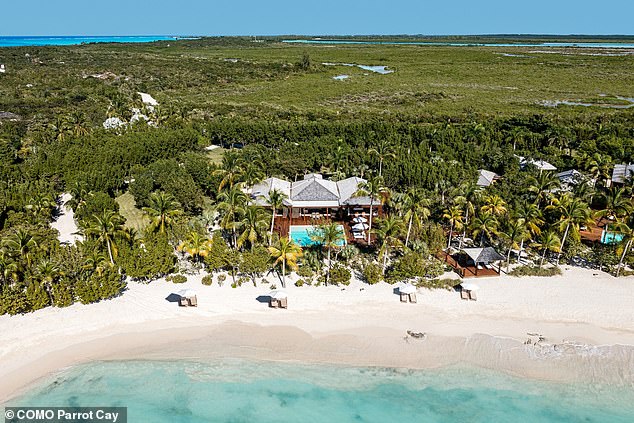 The former Willis and Hemming complex in Parrot Caye and Turks and Caicos.  They got married there in 2009, and sold it in 2019 for $27 million