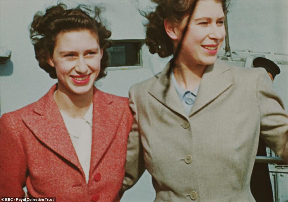 The videos show sisters Princess Elizabeth and Princess Margaret in a more relaxed way while on a break in South Africa