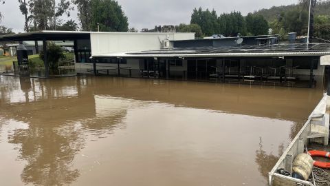 Darren Osmotherly's Paradise Café in Lower Portland, New South Wales, was flooded four times in 18 months.