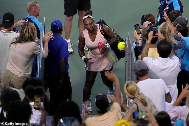 The 40-year-old quickly walked off the field after Radokano's ruthless defeat for her