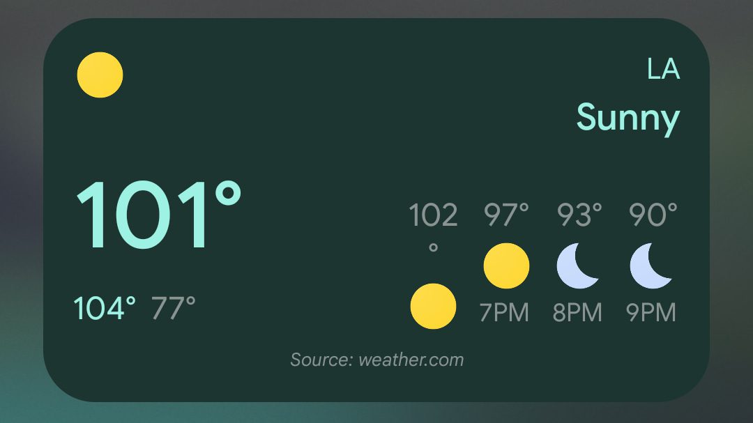 Pixel Weather 100 . widget