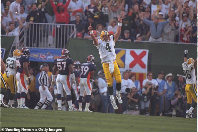 Favre is the winner of the NFL Hall of Famer and Super Bowl in 1998 (pictured) with the Packers
