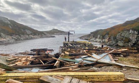 Damage caused by Hurricane Fiona in Fox Rust Margaery, Newfoundland.