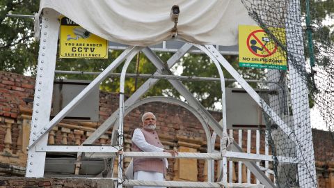 Indian Prime Minister Narendra Modi visited the site of the deadly bridge collapse in western India on Tuesday. 