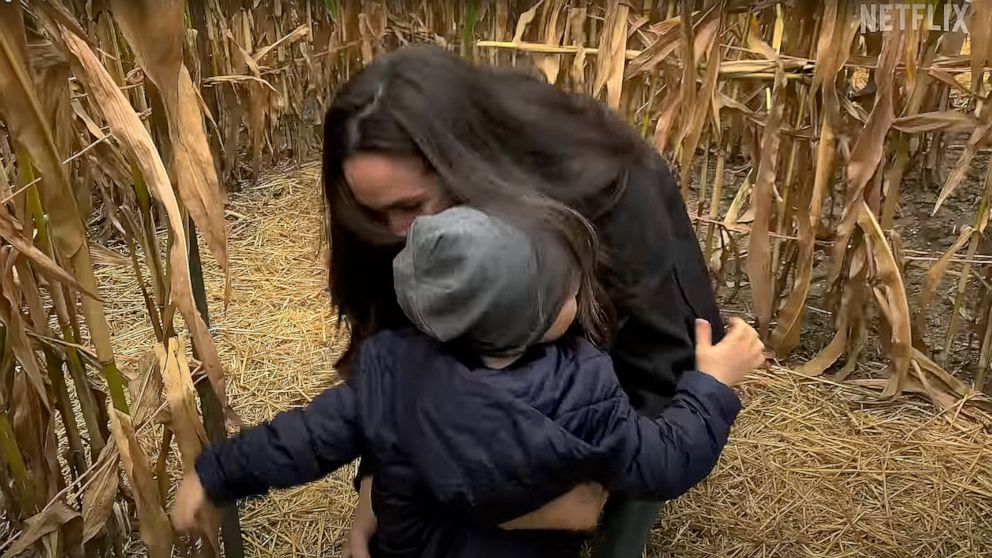 Photo: Meghan, Duchess of Sussex with her son Archie from the Netflix documentary, "Harry and Megan."