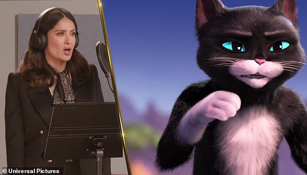 Voice acting vet: The first Puss in Boots movie with an all-star cast was the first time she ventured into voice acting and since then she's been back for all the sequels